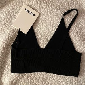 Jacquemus Black La Montagne ‘ Le Bandeau Valensole ‘ Knitted Bralette NWT